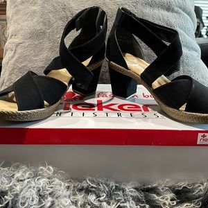 Rieker black 7 sandal